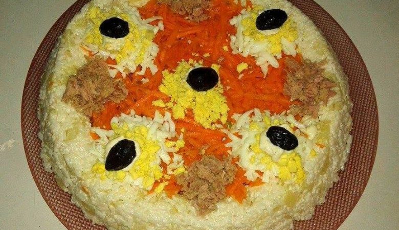 سلطة بالأرز والخضر