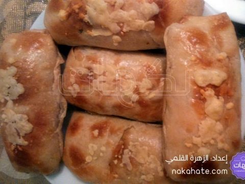 رغيف محشي بالدجاج (رغايف معمرين بالدجاج)